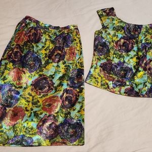 1960's Lurex Suit Marked Size 10, modern Size 4-6S